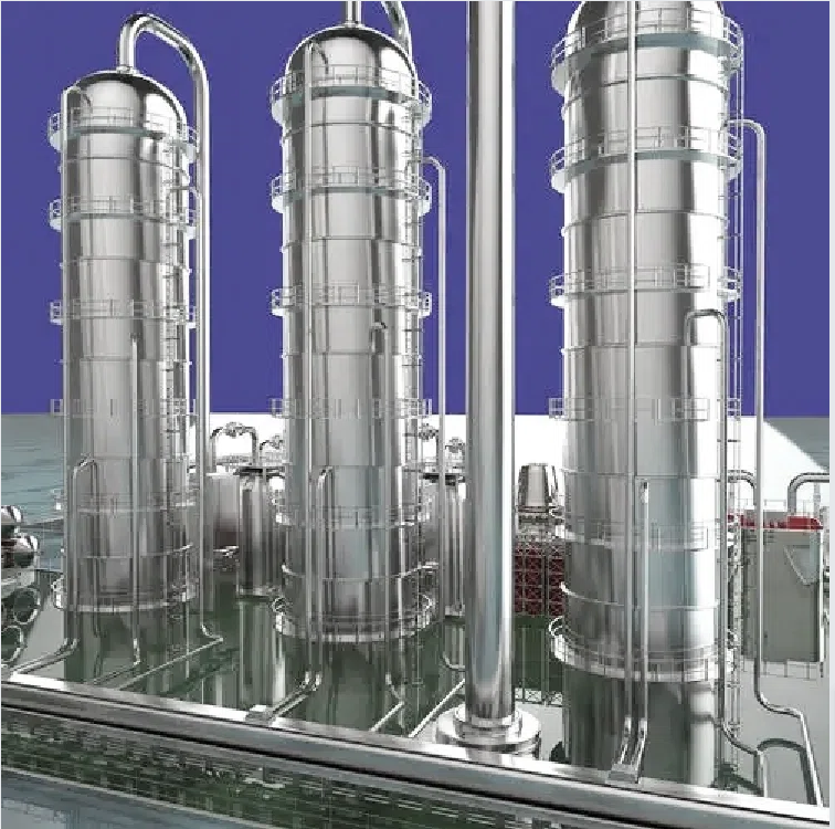 Three-effect evaporation and concentration system